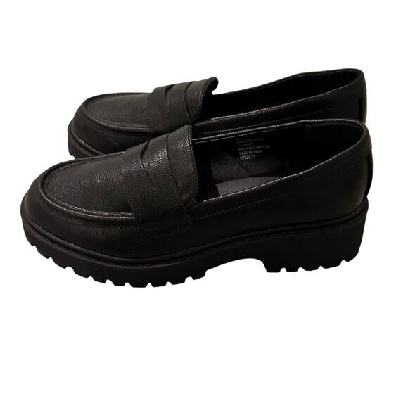 Brand New Sincerely Jules Rocker Platform Penny Loafers Black, 8.5 - Picture 3 of 7